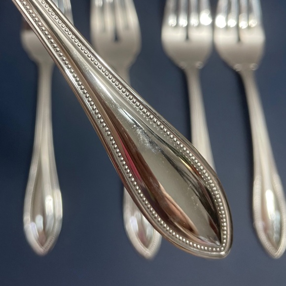 Oneida Arbor American Harmony 6 Salad Dessert Forks Stainless Flatware USA - Picture 1 of 6